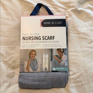 Bebe au Lait Two-in-One Nursing Scarf - Soft Gray